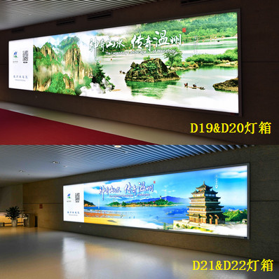 溫州機場到達(dá)左右兩側(cè)通道下行扶梯前燈箱廣告