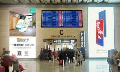 昆明機場B01層國內國際到達行李提取廳LED電子屏廣告