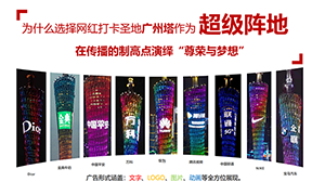 廣州塔廣告價格？廣州塔燈光秀廣告覆蓋客流？廣州塔LED廣告報價是多少？