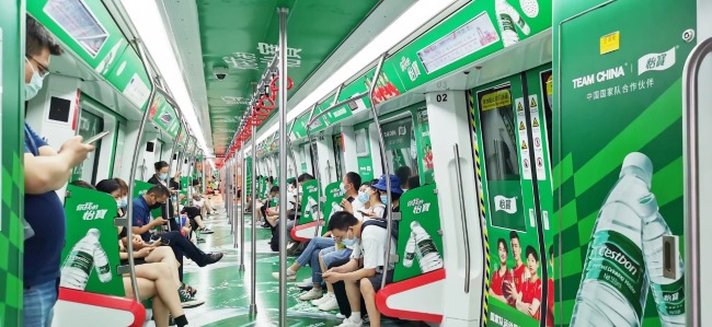 石家莊地鐵創(chuàng)意全景內(nèi)包車廣告優(yōu)秀案例，石家莊地鐵列車廣告價(jià)格
