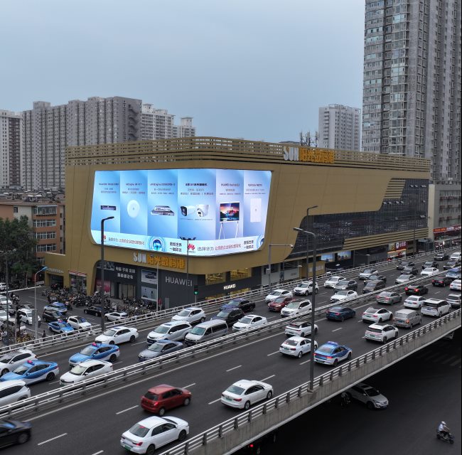 太原小店南內(nèi)環(huán)陽光數(shù)碼港外墻LED廣告，太原LED大屏廣告價格