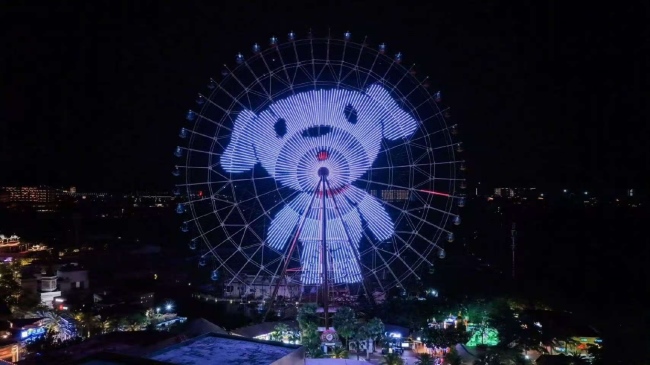 三亞摩天輪燈光秀廣告投放，三亞海棠灣夢幻不夜城大屏廣告價格