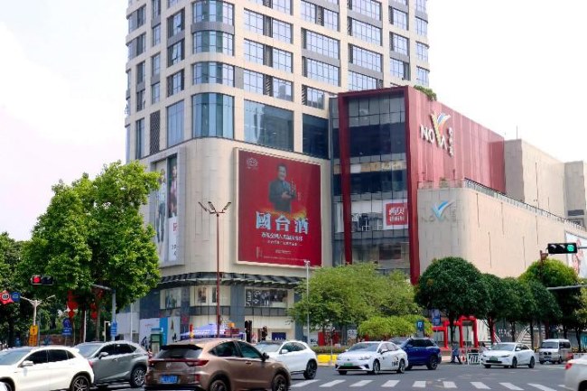 佛山祖廟Nova嶺南站外墻LED廣告投放，佛山大屏廣告價格