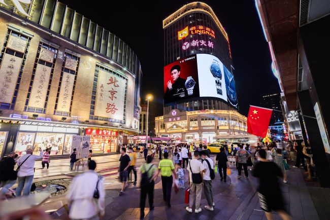 廣州北京路步行街新大新LED廣告投放，廣州LED大屏廣告價格